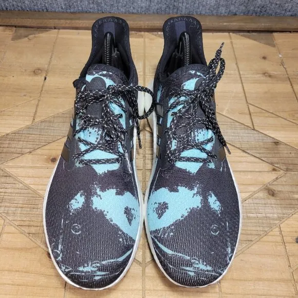 🔥 Adidas Parley x Speedfactory AM4 Black Blue Spirit Mens Shoes FV8177 Size 8.5