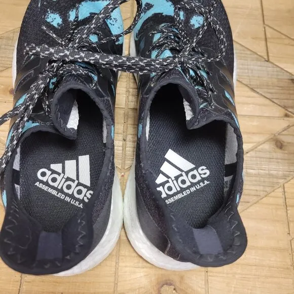 🔥 Adidas Parley x Speedfactory AM4 Black Blue Spirit Mens Shoes FV8177 Size 8.5