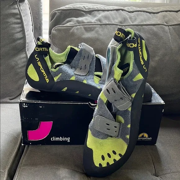 🇪🇸 New in box La Sportiva Tarantula Climbing boots shoes green gray black