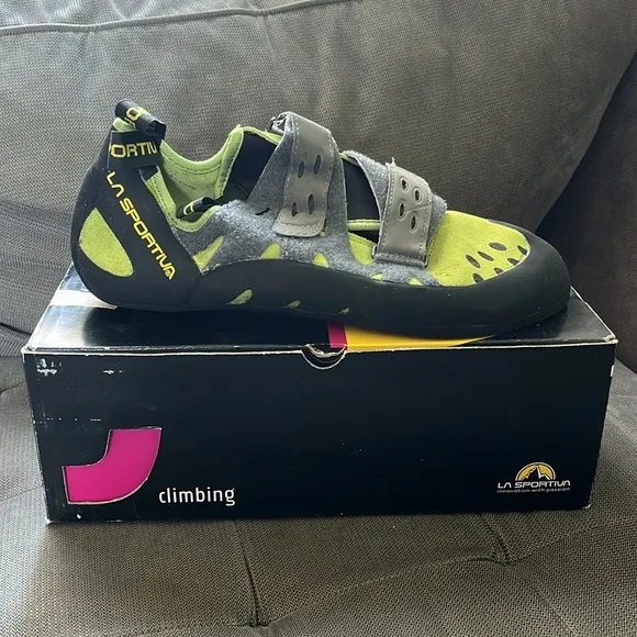 🇪🇸 New in box La Sportiva Tarantula Climbing boots shoes green gray black