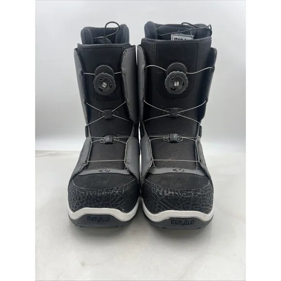32 Thirty Two Ski Boots Mens Sz 10.5 Black Gray Snowboard STW Boa