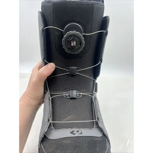 32 Thirty Two Ski Boots Mens Sz 10.5 Black Gray Snowboard STW Boa