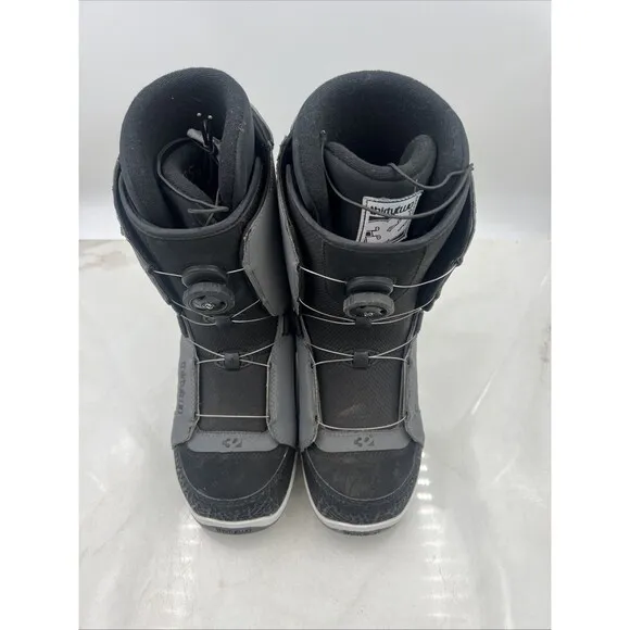 32 Thirty Two Ski Boots Mens Sz 10.5 Black Gray Snowboard STW Boa