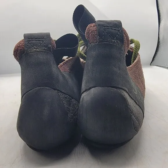 5.10 Asym Stealth Mens 7 Burgundy Climbing Shoes Made In USA Outdoors Mountains