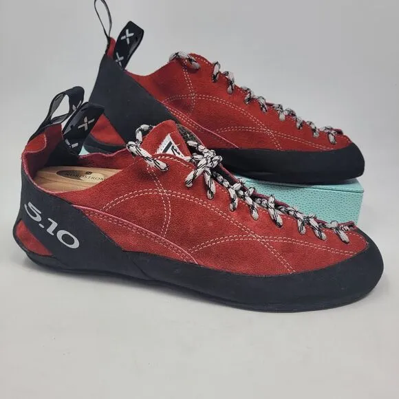 5.10 FIVE TEN COYOTE RED CLIMBING SHOES C4 STEALTH Rubber Made in USA MEN'S 11.5