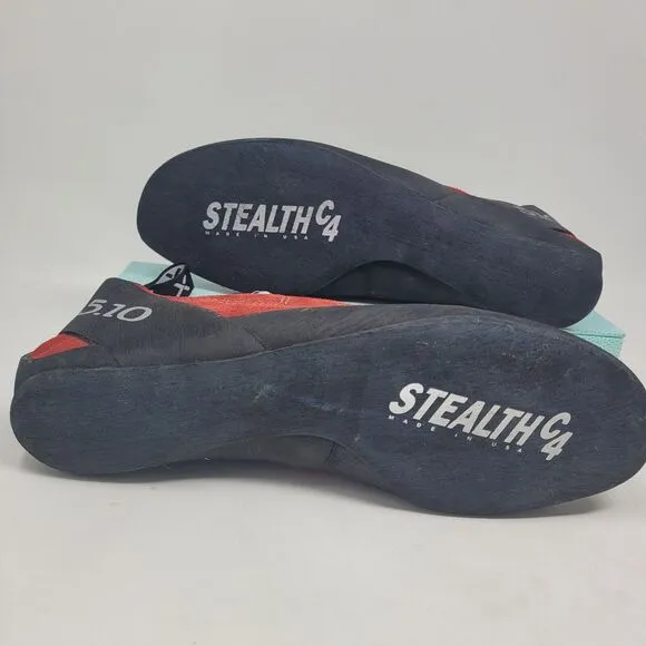 5.10 FIVE TEN COYOTE RED CLIMBING SHOES C4 STEALTH Rubber Made in USA MEN'S 11.5