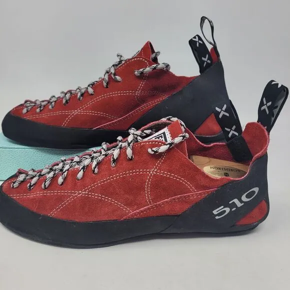 5.10 FIVE TEN COYOTE RED CLIMBING SHOES C4 STEALTH Rubber Made in USA MEN'S 11.5