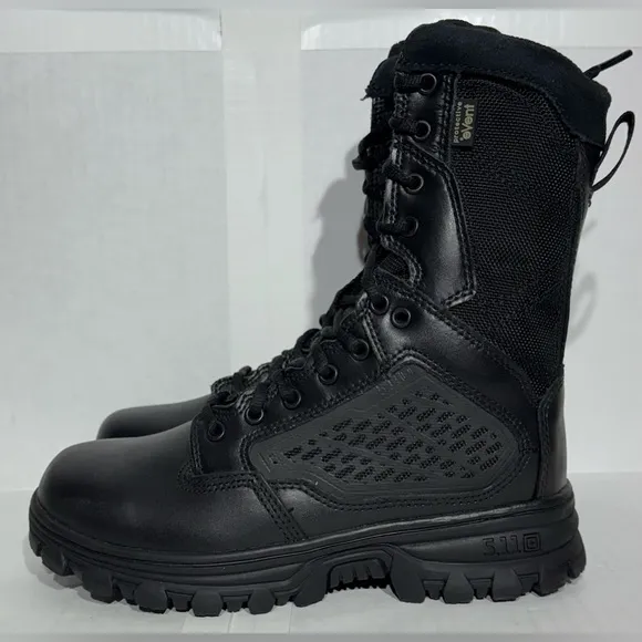 5.11 Tactical EVO 8'' Waterproof Side-Zip Tactical Boots, Black Men’s Size 6