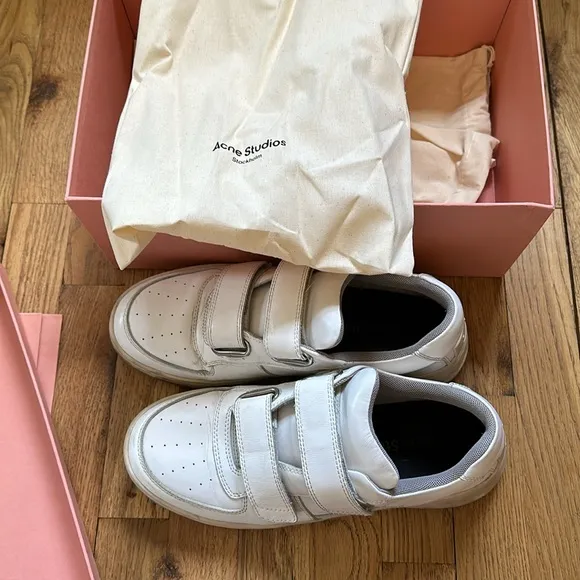 ACNE STUDIOS Velcro Sneaker Shoe White