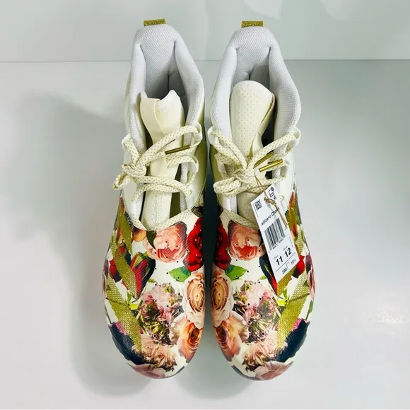 Adidas Adizero Chaos Speed Coronation White Gold Metallic Football Cleat Size 11
