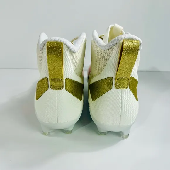 Adidas Adizero Chaos Speed Coronation White Gold Metallic Football Cleat Size 11
