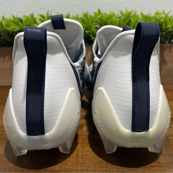 Adidas Adizero Football Cleats White/Navy Blue Shoes GZ6912 Men's Size 12