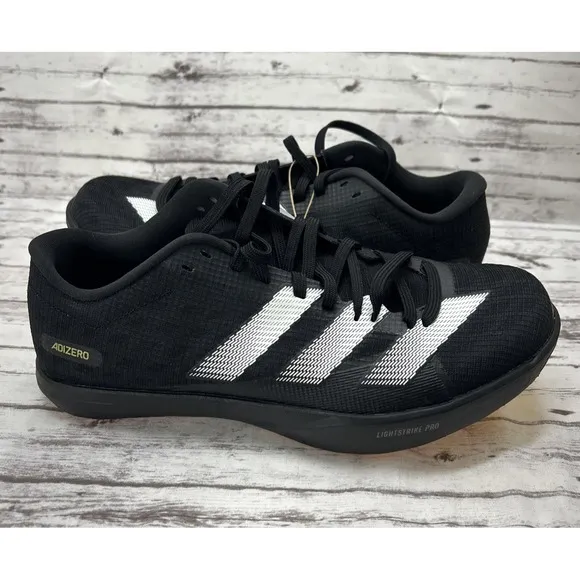 Adidas Adizero LJ Black Track &amp; Field Spikes ID0300 Size Men's 7 Women 8 NEW