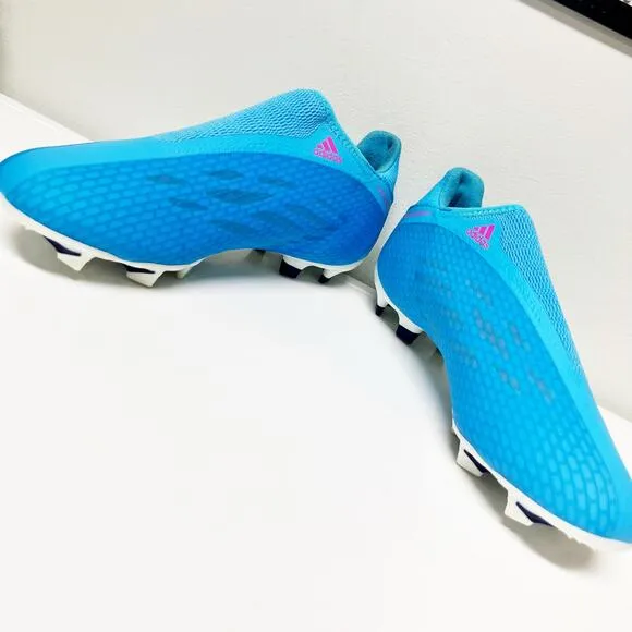 Adidas Adult X Speedflow.3 Blue Laceless Soccer Football Cleats Shoes Size 5.5