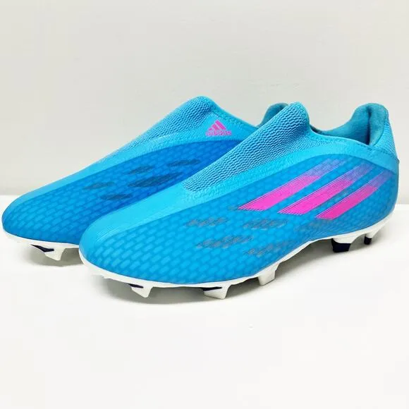 Adidas Adult X Speedflow.3 Blue Laceless Soccer Football Cleats Shoes Size 5.5