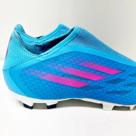 Adidas Adult X Speedflow.3 Blue Laceless Soccer Football Cleats Shoes Size 5.5