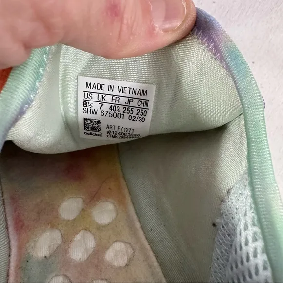 Adidas Boost NMD Sherbet Sneakers Womens Size 8.5 Easter Tie Dye Limited Edition