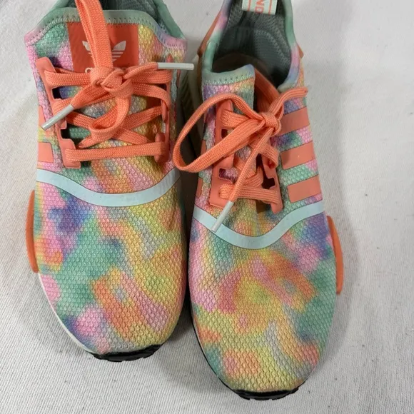 Adidas Boost NMD Sherbet Sneakers Womens Size 8.5 Easter Tie Dye Limited Edition