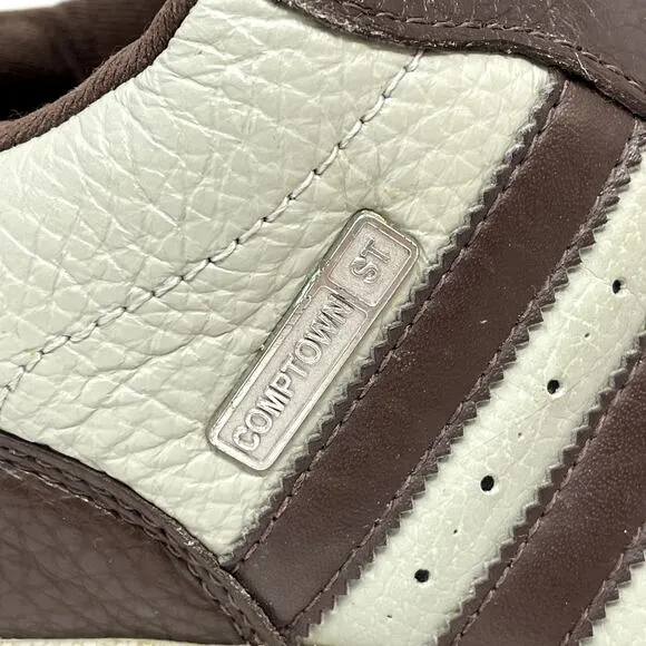 Adidas Brown Tan Leather Comptown ST Skate Shoes Mens Size 10.5