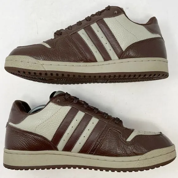 Adidas Brown Tan Leather Comptown ST Skate Shoes Mens Size 10.5