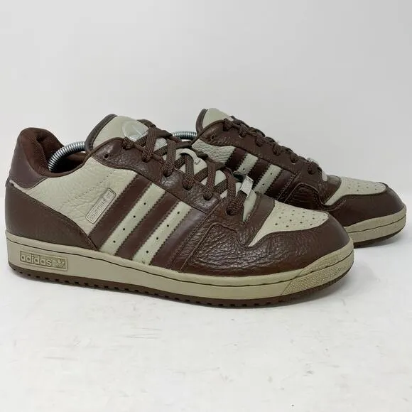 Adidas Brown Tan Leather Comptown ST Skate Shoes Mens Size 10.5