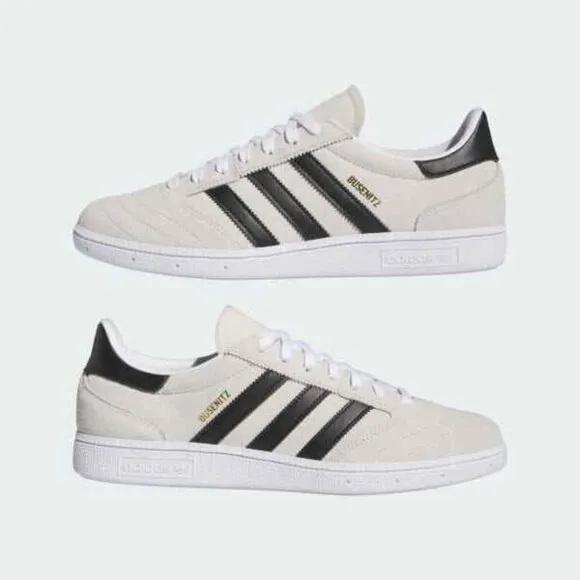 Adidas Busenitz Vintage Mens Suede Skate Shoes White IE3102 NEW Size 8.5