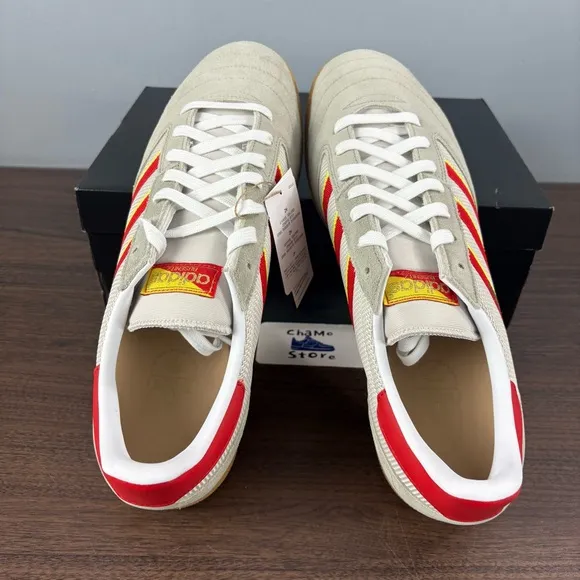 Adidas Busenitz Vintage Skate Shoes Gray Red JI4416 Sneakers Mens Sz 13