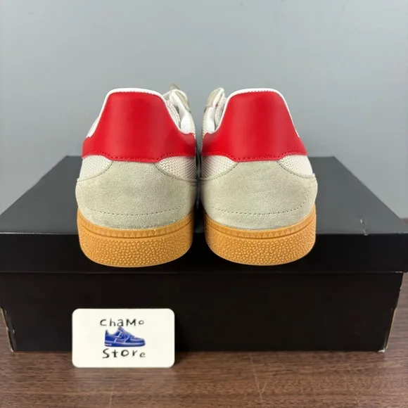 Adidas Busenitz Vintage Skate Shoes Gray Red JI4416 Sneakers Mens Sz 13