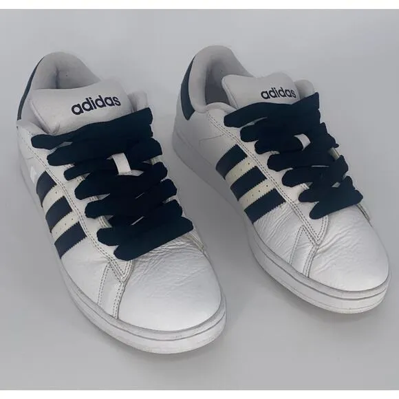 Adidas Campus SK Men's Size 8.5 Skate Shoes White Black Leather Sneakers