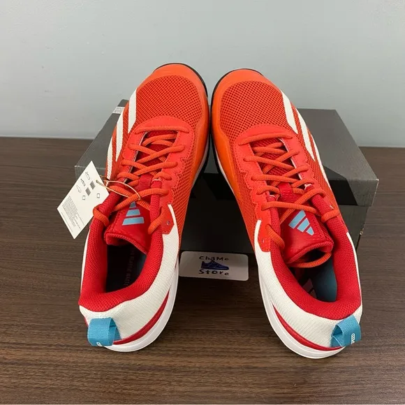 ADIDAS COURTFLASH SPEED TENNIS SHOES Preloved Red Cloud White HQ8483 Men’s Sz