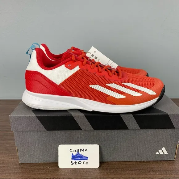 ADIDAS COURTFLASH SPEED TENNIS SHOES Preloved Red Cloud White HQ8483 Men’s Sz