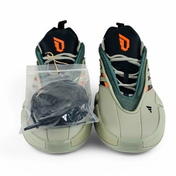 adidas Dame 9 Low Silver Pebble Army Green Men's Basketball Shoes JI1939