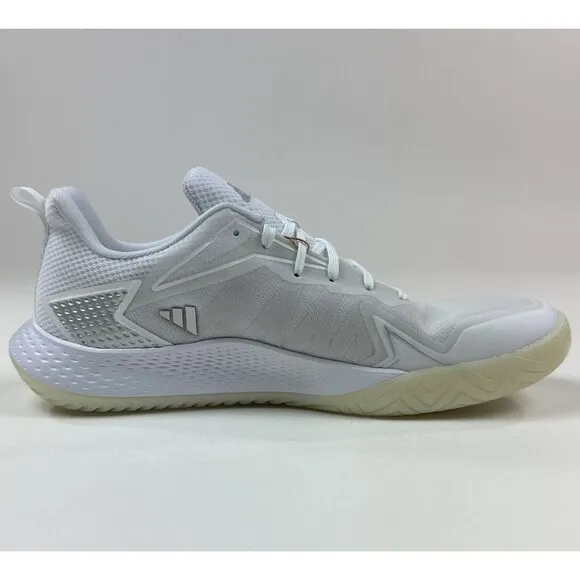 Adidas Defiant Speed Womens 11 White Silver Tennis Shoes Sneakers Low ID1510