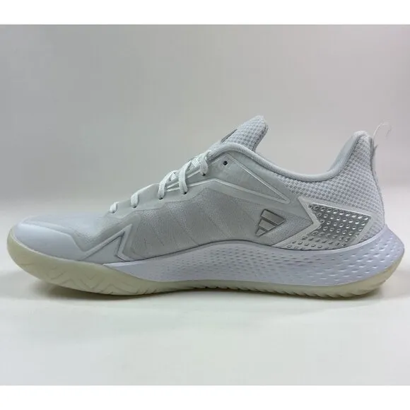 Adidas Defiant Speed Womens 11 White Silver Tennis Shoes Sneakers Low ID1510