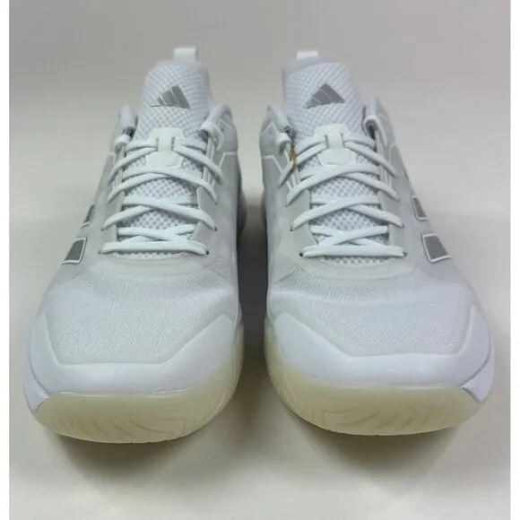 Adidas Defiant Speed Womens 11 White Silver Tennis Shoes Sneakers Low ID1510