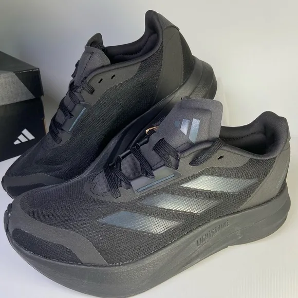 Adidas Duramo Womans Size 6 Speed Running Sneakers Shoes Black Carbon IE…