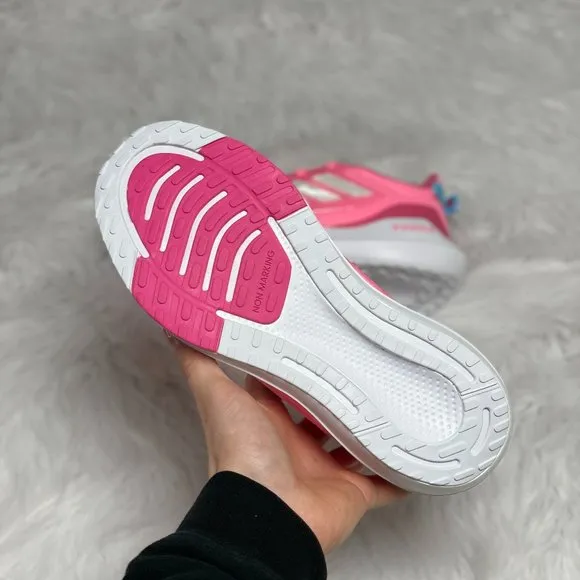 Adidas EQ21 Run 2.0 Low GS Athletic Shoes Pink White HR1836 NEW Sz 7 / WMNS 8.5