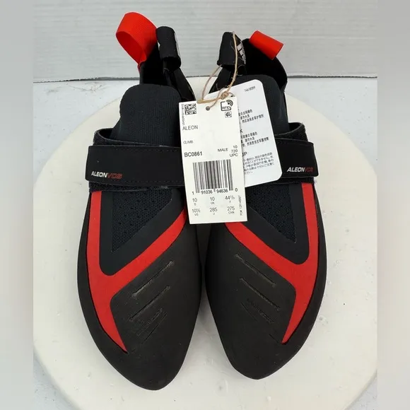 ADIDAS Five Ten Aleon Climbing Shoes Mens Black Red BC0861 Size 10.5 NEW Stealth