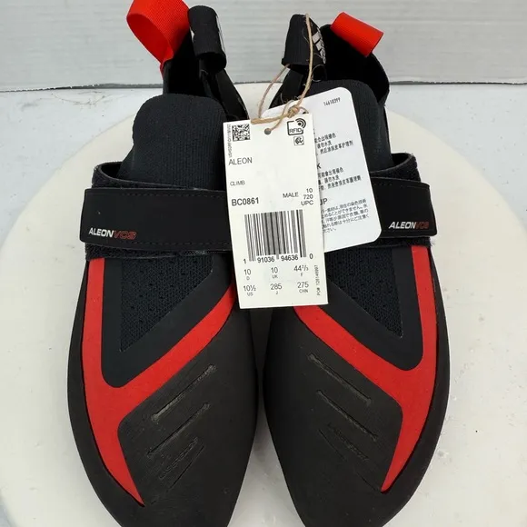 ADIDAS Five Ten Aleon Climbing Shoes Mens Black Red BC0861 Size 8.5 NEW Stealth