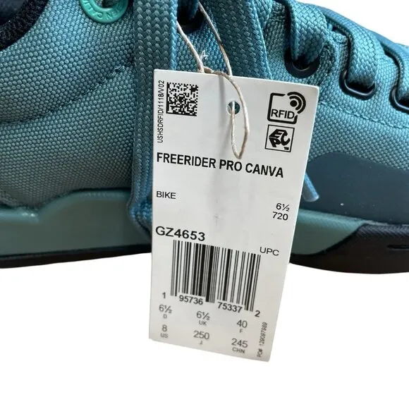 ADIDAS FIVE TEN FREERIDER PRO CANVA MOUNTAIN BIKE SHOES GZ4653 HAZY EMERALD SZ 8