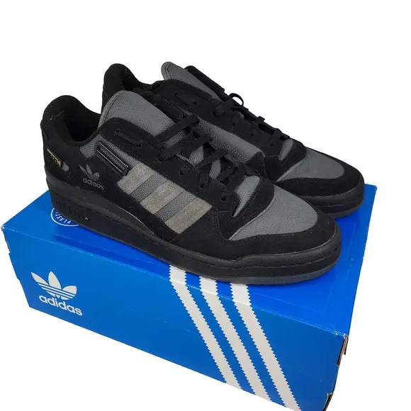 Adidas Forum Low x Cordura Shoes Mens Sz 11.5 Black Grey Athletic Sneakers Skate