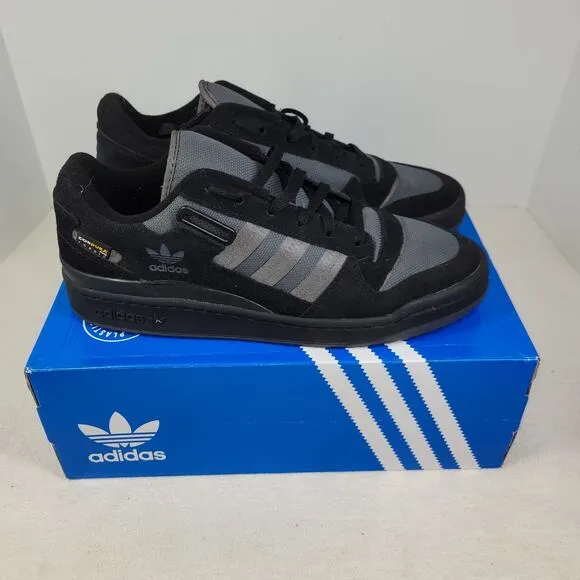 Adidas Forum Low x Cordura Shoes Mens Sz 11.5 Black Grey Athletic Sneakers Skate