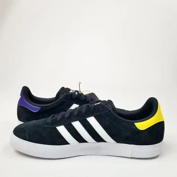 Adidas Gazelle ADV &quot;Advance&quot; Low Top Black Suede Sneakers. Men's Size: 12.5