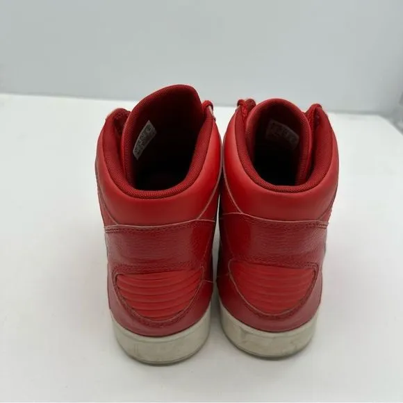 Adidas Hard Court Mens 9.5 High Top Shoes Sneakers Basketball Red Trefoil G59844