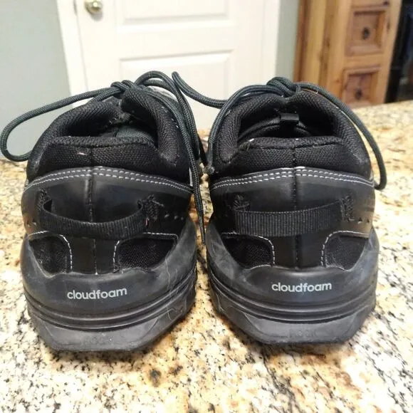 Adidas Men's Cloudfoam Black Trail Running Sneakers Shoes Size 8.5 HWA-1Y3001