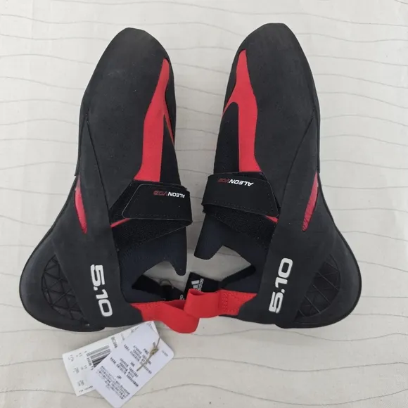 Adidas Mens Five Ten 5.10 Aleon Climbing Shoes Black Red BC0861 Size 11.5 NEW