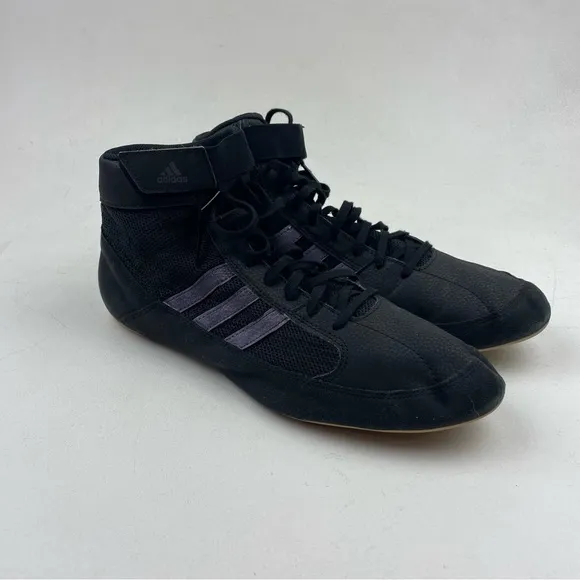 Adidas Men’s Hvc 2 Wrestling Shoes Black AQ3325 Lace Up High Top Size 13
