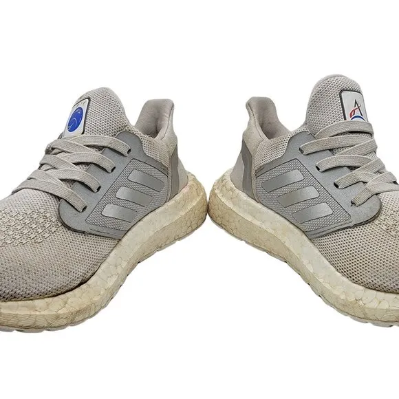 Adidas NASA Ultra Boost Kids Size 1 Gray Low Top Lace Up Athletic Shoes - FZ2927