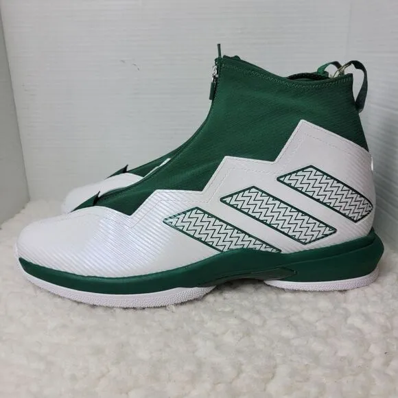 adidas Nasty 2 Mens Size 17 Football Cleat White/Green High Top Shoes Like New