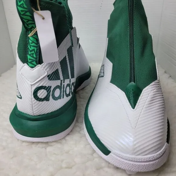adidas Nasty 2 Mens Size 17 Football Cleat White/Green High Top Shoes Like New